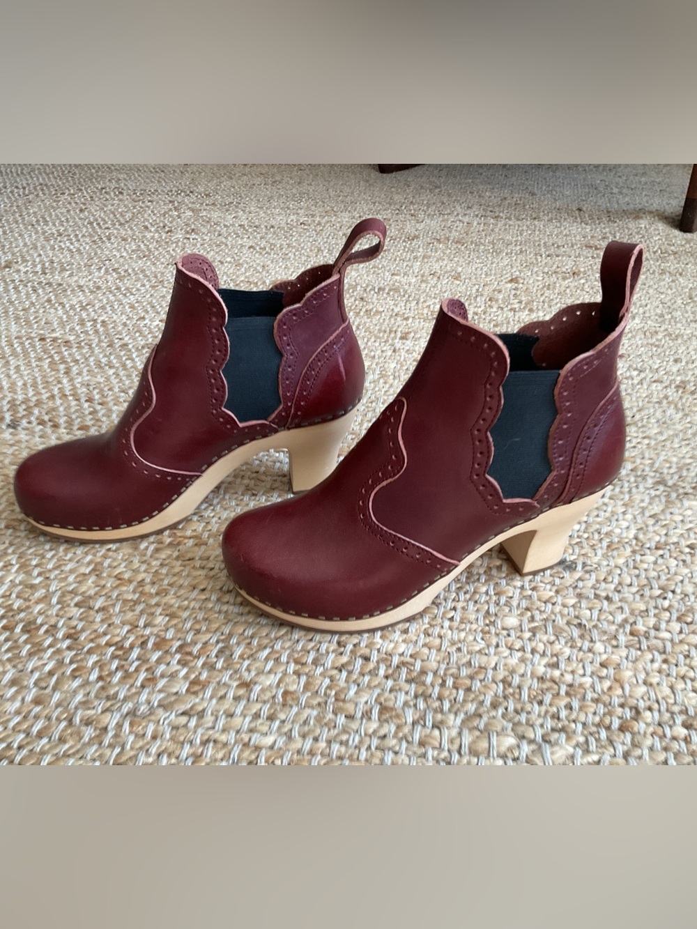 Swedish Hasbeens cognac Toffel Victorian 46/6 clogs